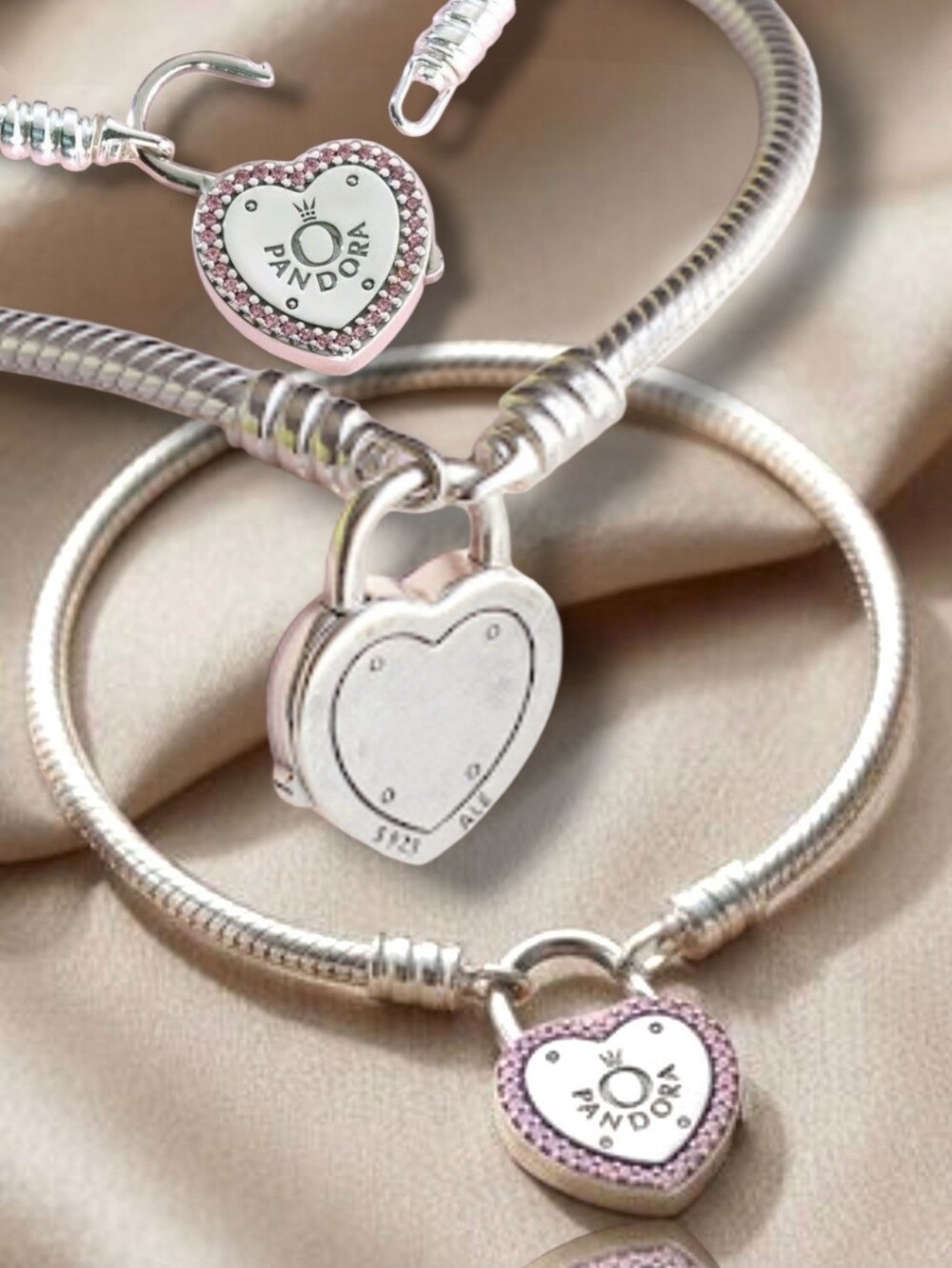 Pandora Moments Sterling Silver Lock Your Promise Bracelet With Padlock Clasp
